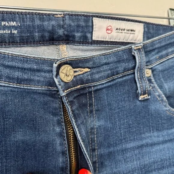 AG Jeans Prima Mid Rise Cigarette Dark Blue Wash Stretch Denim Pant SZ 32 - Picture 7 of 15